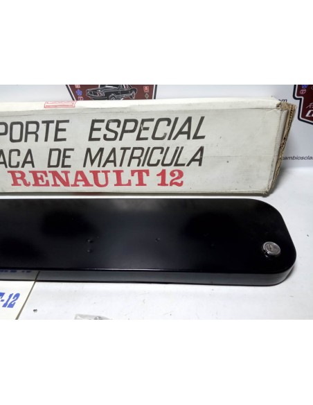 Soporte especial placa matricula trasera Renault 12 (antirrobo gasolina)