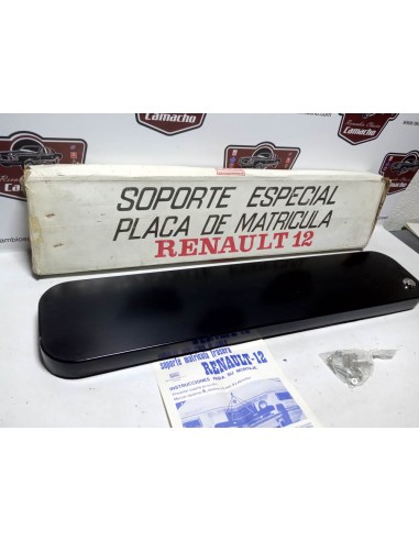 Soporte especial placa matricula trasera Renault 12 (antirrobo gasolina)