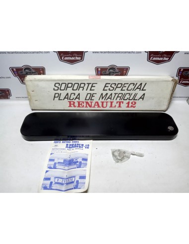 Soporte especial placa matricula trasera Renault 12 (antirrobo gasolina)