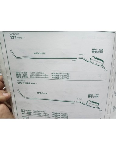 Silencioso trasero de escape Seat 127 y Fura