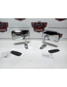 Pareja espejo retrovisor Seat 124 , 1430 , 127 , 128 , etc (cromado metálico) 2