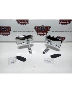 Pareja espejo retrovisor Seat 124 , 1430 , 127 , 128 , etc (cromado metálico)