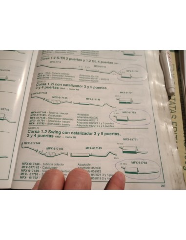 SILENCIOSO TRASERO ESCAPE OPEL CORSA A Y B