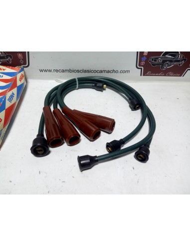 Juego cables de bujías Seat 1200 , 1430 Sport y 128 (verdes baquelita)