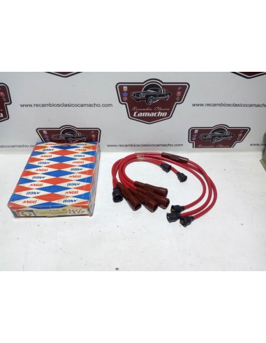 Juego cables de bujías Seat 1200 , 1430 Sport y 128 (rojos baquelita)