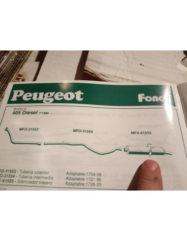 SILENCIOSO TRASERO ESCAPE PEUGEOT 405 DIESEL