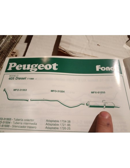 SILENCIOSO TRASERO ESCAPE PEUGEOT 405 DIESEL