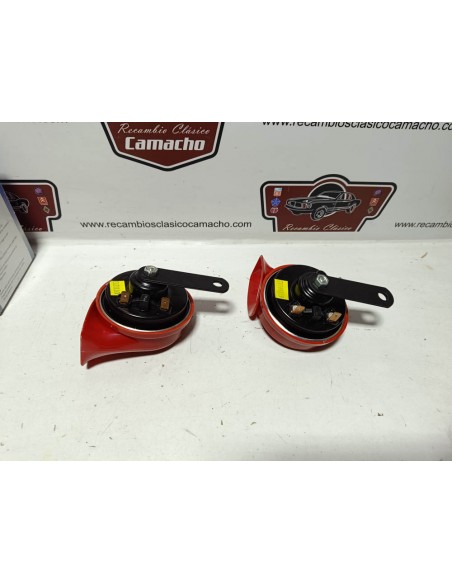 Pareja bocina Roja (12 voltios)