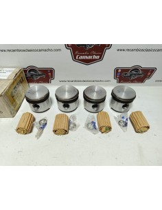 Juego pistones completos Seat 850 y 133 sobremedida 65.40 mm 2