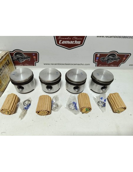 Juego pistones completos Seat 850 y 133 sobremedida 65.40 mm