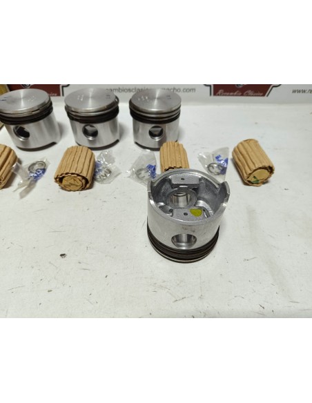 Juego pistones completos Seat 850 y 133 sobremedida 65.40 mm