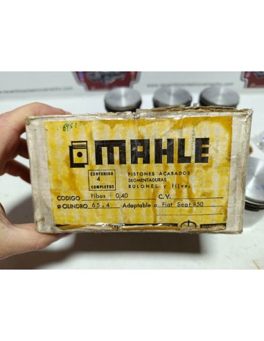 Juego pistones completos Seat 850 y 133 sobremedida 65.40 mm