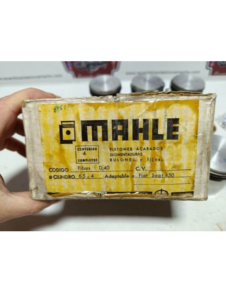 Juego pistones completos Seat 850 y 133 sobremedida 65.40 mm