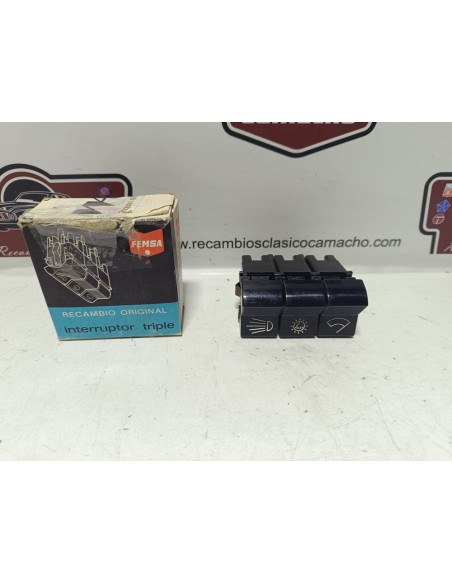 Interruptor triple Seat 124 , Seat 850 Sport y Sport coupé