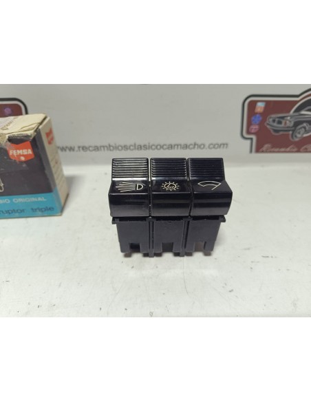 Interruptor triple Seat 124 , Seat 850 Sport y Sport coupé