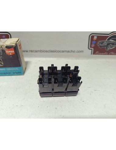 Interruptor triple Seat 124 , Seat 850 Sport y Sport coupé