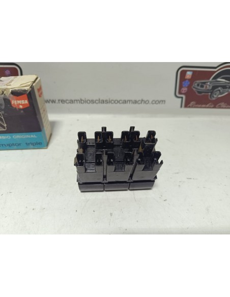 Interruptor triple Seat 124 , Seat 850 Sport y Sport coupé