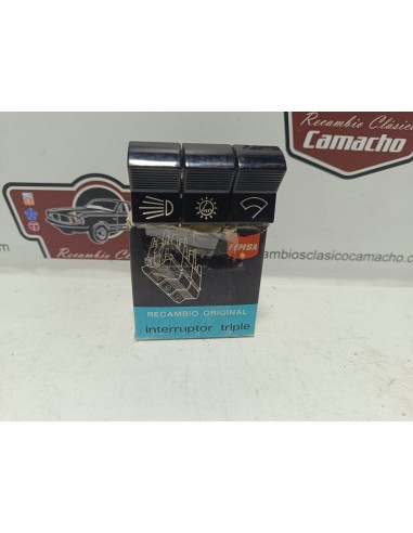 Interruptor triple Seat 124 , Seat 850 Sport y Sport coupé