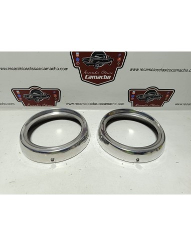 Pareja cerquillo o bisel de Faro Seat 600 D con visera