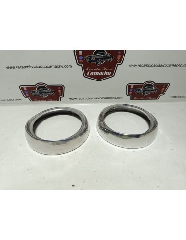 Pareja cerquillo o bisel de Faro Seat 600 D con visera