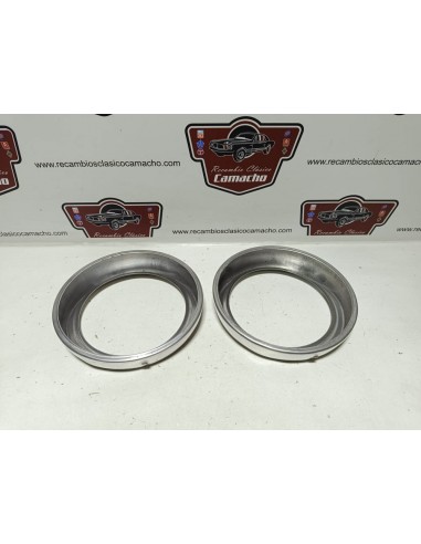 Pareja cerquillo o bisel de Faro Seat 600 D con visera