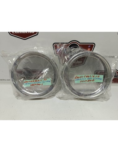 Pareja cerquillo o bisel de Faro Seat 600 D con visera