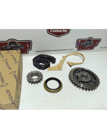 KIT DISTRIBUCION CADENA SEAT 127 ,FURA Y PANDA (PIÑON BAJO)