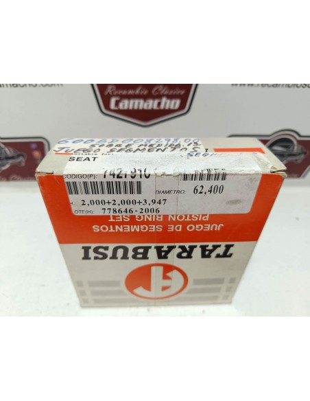 Juego segmentos Seat 600 D , E y L sobremedida 62,40 mm