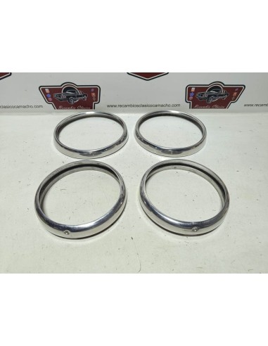 Juego 4 cerquillos de faro Seat 600 N (aluminio)