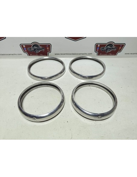 Juego 4 cerquillos de faro Seat 600 N (aluminio)