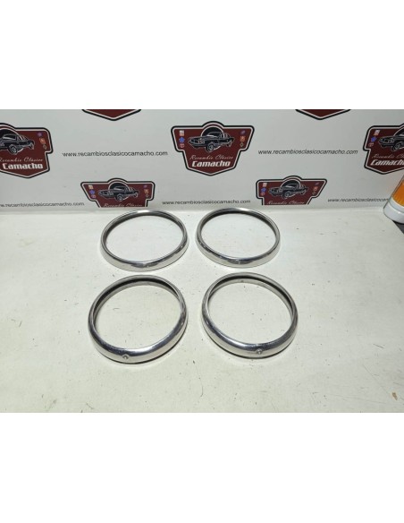 Juego 4 cerquillos de faro Seat 600 N (aluminio)