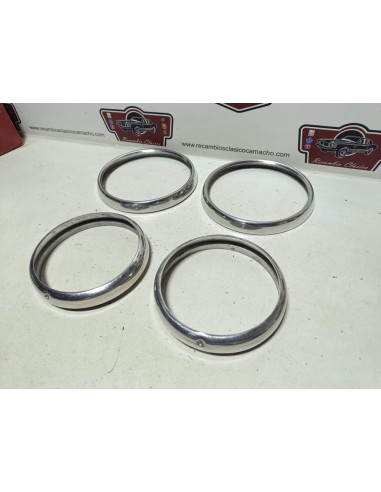 Juego 4 cerquillos de faro Seat 600 N (aluminio)