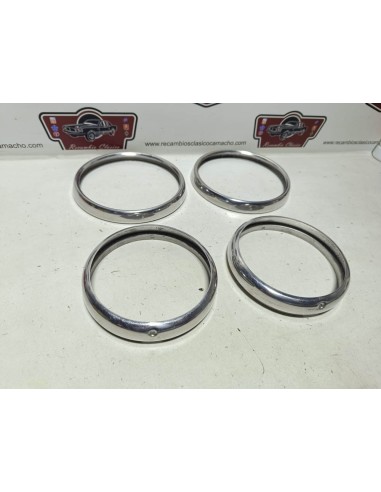 Juego 4 cerquillos de faro Seat 600 N (aluminio)