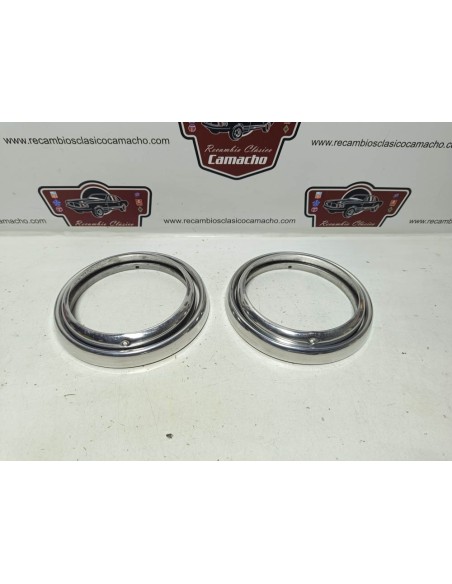Juego 4 cerquillos de faro Seat 600 N (aluminio)