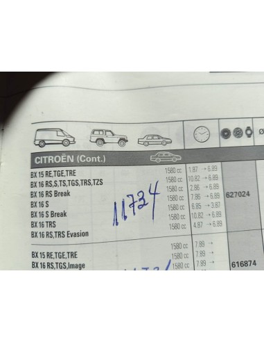 Kit de embrague Citroen Visa GTI , BX ,  Peugeot 205 GTI , 309 , 305 , 405 etc