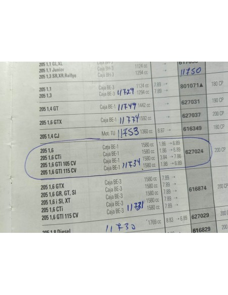 Kit de embrague Citroen Visa GTI , BX ,  Peugeot 205 GTI , 309 , 305 , 405 etc