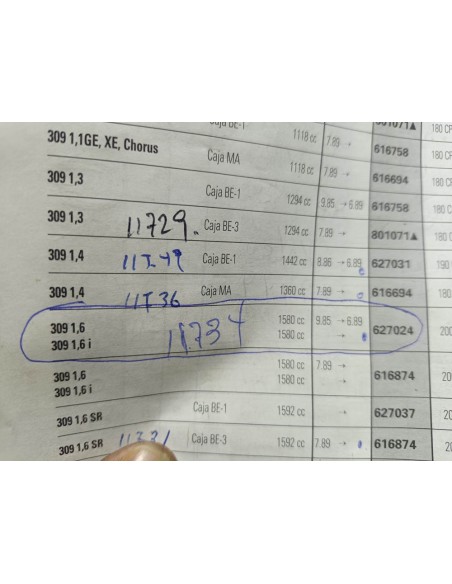 Kit de embrague Citroen Visa GTI , BX ,  Peugeot 205 GTI , 309 , 305 , 405 etc