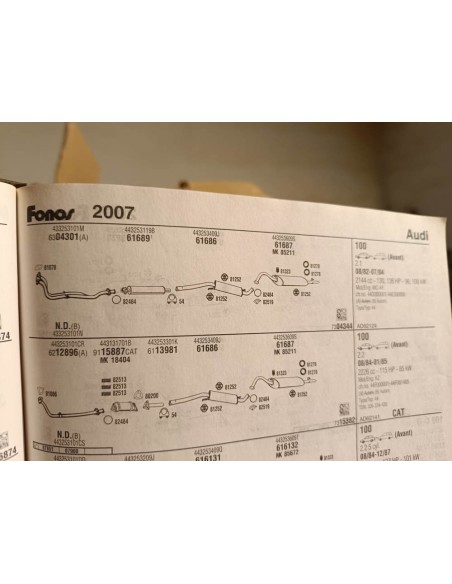 Silencioso trasero de escape Audi 100