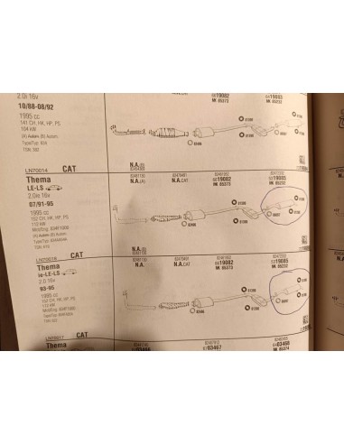 Silencioso trasero escape Lancia Thema 2.0ie 16v