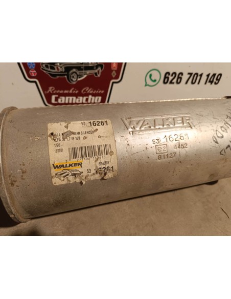 Silencioso trasero de escape Alfa Romeo 33 motor 1.7ie 16v