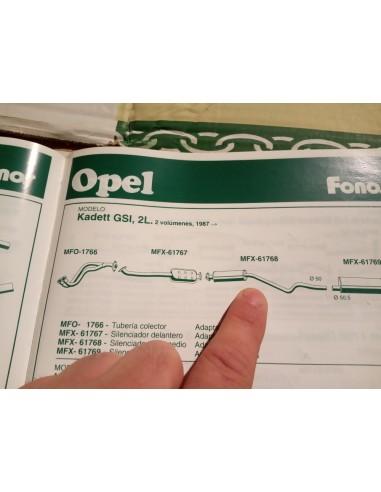 SILENCIOSO INTERMEDIO ESCAPE OPEL KADETT GSI 2L