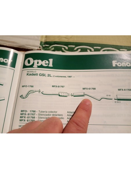 SILENCIOSO INTERMEDIO ESCAPE OPEL KADETT GSI 2L