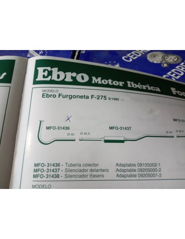 SALIDA COLECTOR ESCAPE EBRO F-275 Y AVIA 1250