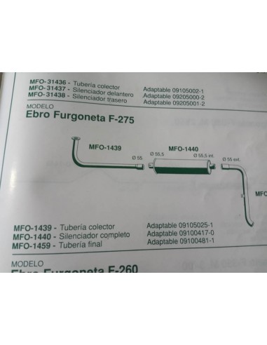 SALIDA COLECTOR FURGONETA EBRO F-275