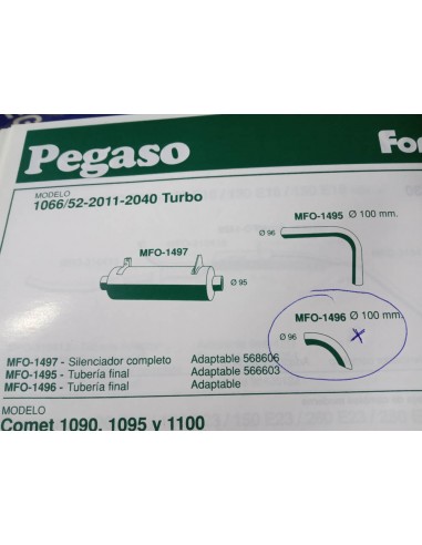 SALIDA FINAL ESCAPE CAMION PEGASO 1066,1052,2011 Y 2040