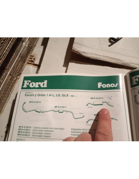 SILENCIOSO TRASERO ESCAPE FORD ESCORT Y ORION 1.4