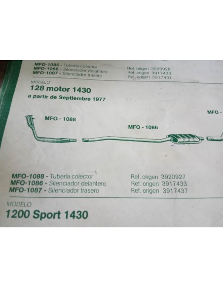 SALIDA COLECTOR ESCAPE SEAT 128 MOTOR 1430