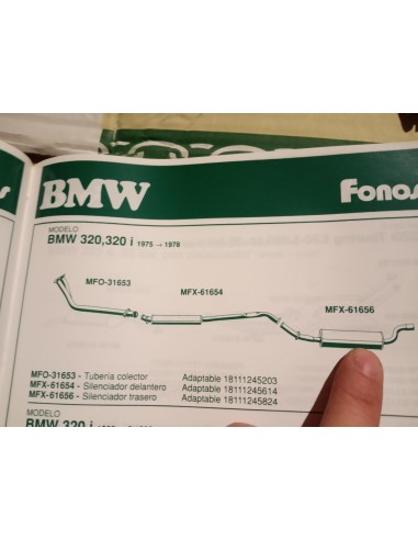 SILENCIOSO TRASERO ESCAPE BMW 316 ,318 Y 320i E21