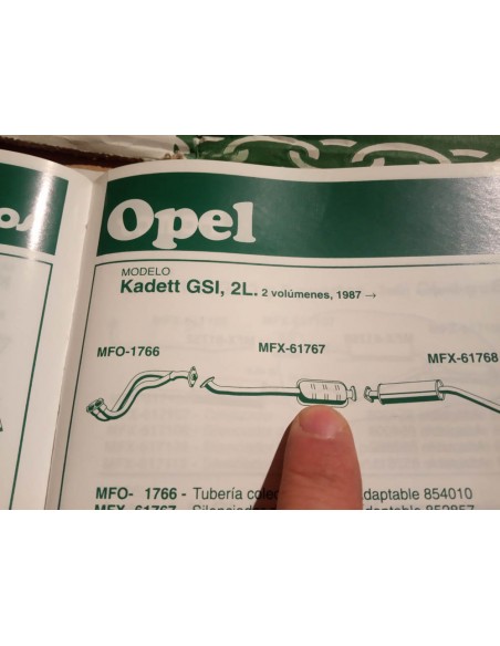 SILENCIOSO DELANTERO ESCAPE OPEL KADETT GSI 2L