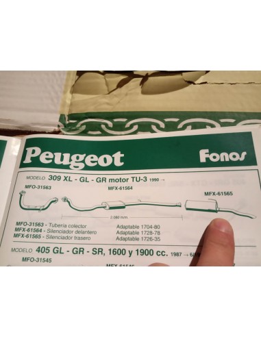 SILENCIOSO TRASERO ESCAPE PEUGEOT 309